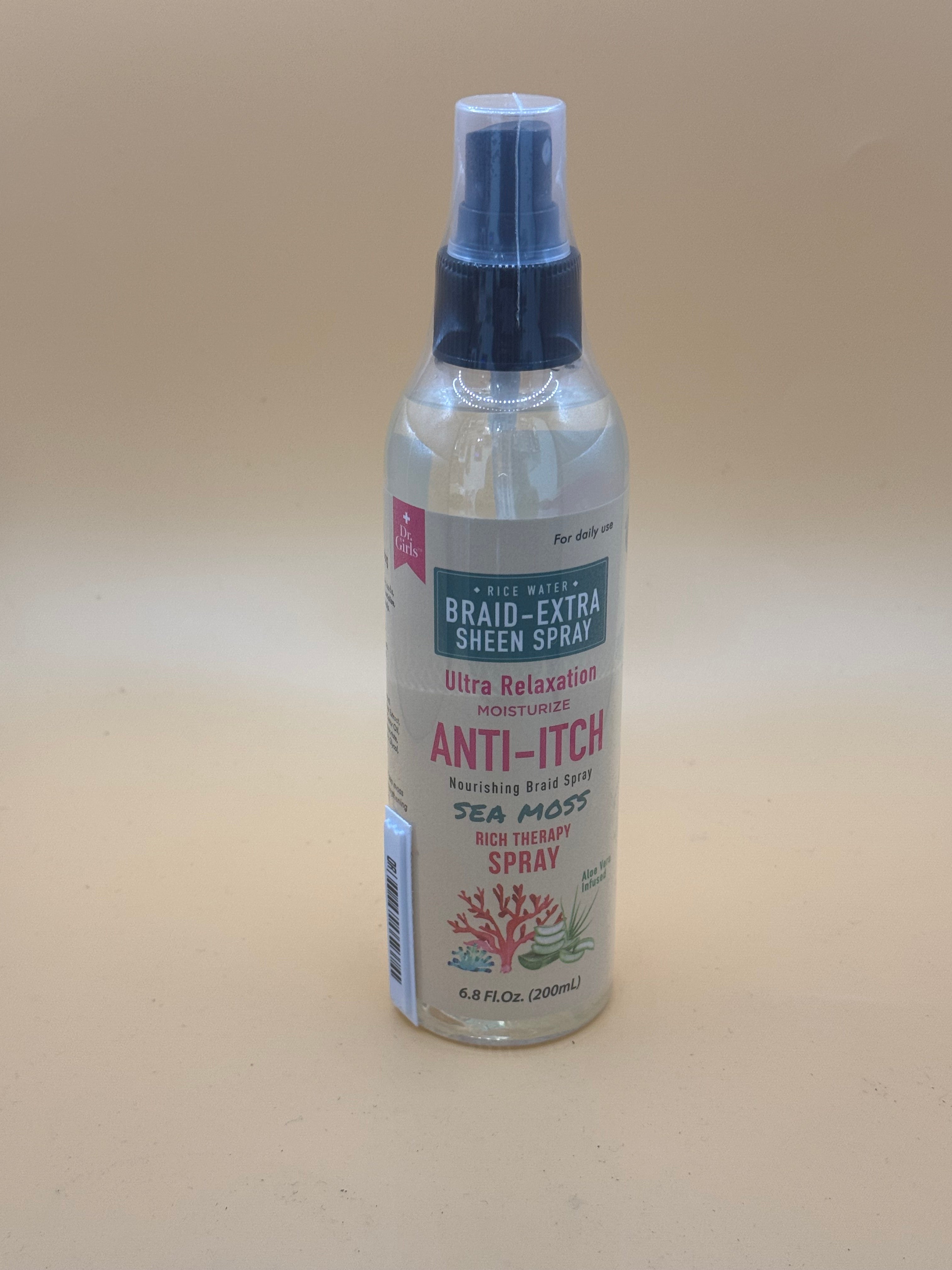 Dr. Girls Braid-Extra Sheen Spray Anti-Itch - Lightweight Shine and Scalp Relief Spray for Braids and Protective Styles

