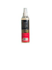 Rear view of the Goiple Melting Spray bottle displaying ingredients and application instructions, emphasizing the product's benefits for hair care.
