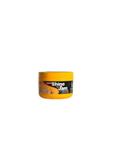 Shine n Jam Conditioning Gel in a vibrant yellow jar, highlighting its extra hold formula for sleek hairstyles.