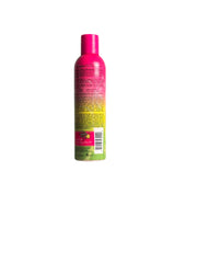Back view of the African Pride Dream Kids Olive Miracle Anti-Breakage Detangling Oil Moisturizer bottle, displaying instructions and ingredient information.