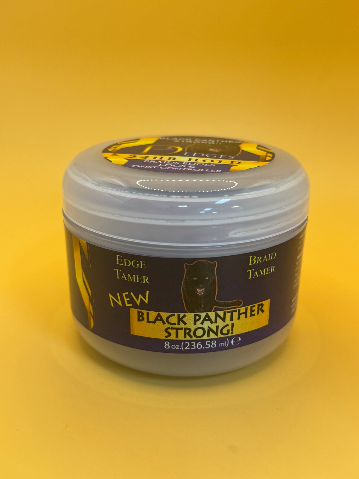 New Black Panther Strong Edge & Braid Tamer - Extra Hold Styling Gel for Smooth Edges, Braids, and Twists
