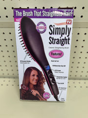 Simply Straight Ceramic Straightening Brush for Quick and Easy Hair Styling